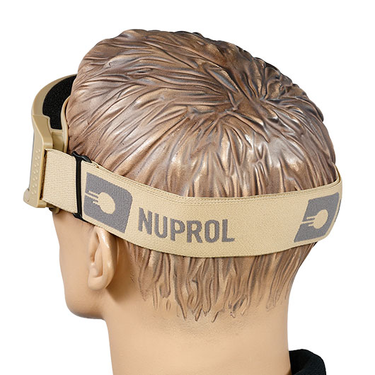 Nuprol Battle Visor Dual Lens Eye Protection Airsoft Helmbrille / Schutzbrille tan / rauch Bild 8
