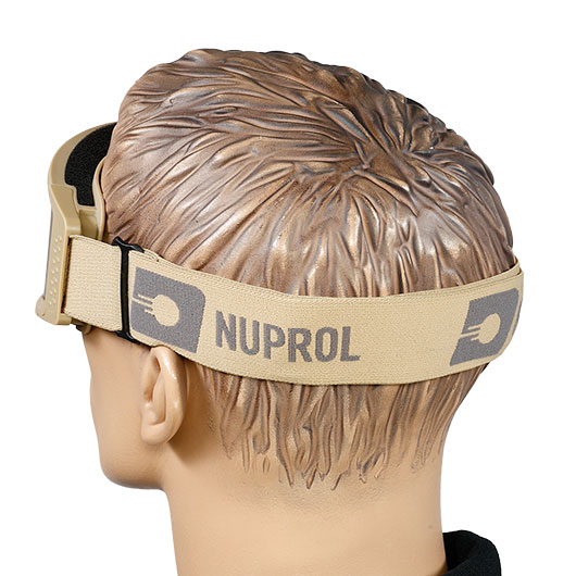 Nuprol Battle Visor Dual Lens Eye Protection Airsoft Helmbrille / Schutzbrille tan / gelb Bild 8