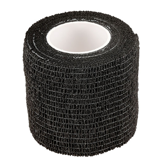 FOSCO Stretch Tarngewebe WRAP zum Abdecken von Ausr�stung selbsthaftend schwarz