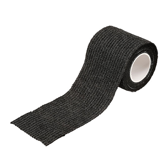 FOSCO Stretch Tarngewebe WRAP zum Abdecken von Ausr�stung selbsthaftend schwarz Bild 1