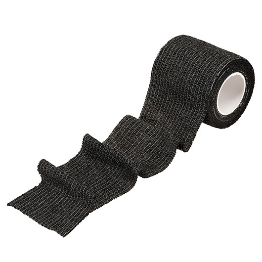 FOSCO Stretch Tarngewebe WRAP zum Abdecken von Ausr�stung selbsthaftend schwarz Bild 2