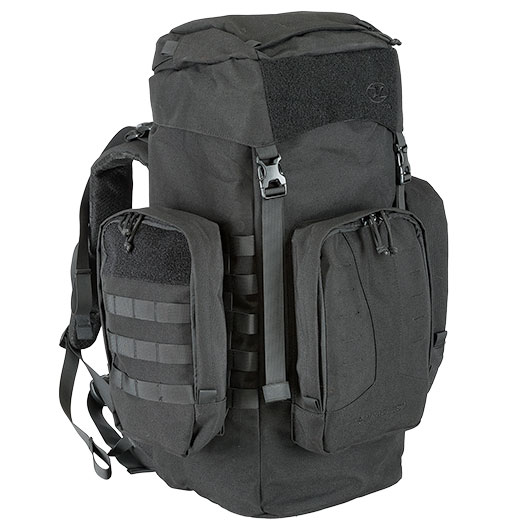 Highlander Rucksack Pinnacle 50 Liter Molle mit abnehmbaren Seitentaschen schwarz