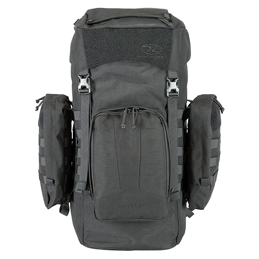 Highlander Rucksack Pinnacle 50 Liter Molle mit abnehmbaren Seitentaschen schwarz Bild 1