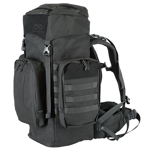 Highlander Rucksack Pinnacle 50 Liter Molle mit abnehmbaren Seitentaschen schwarz Bild 2