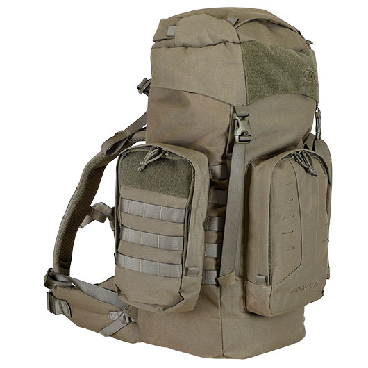Highlander Rucksack Pinnacle 50 Liter Molle mit abnehmbaren Seitentaschen Ranger Green