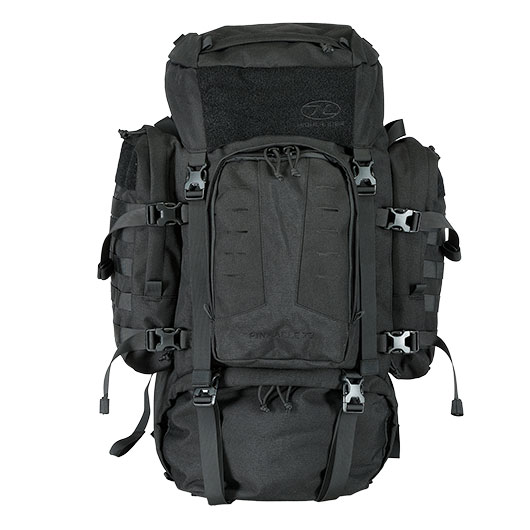 Highlander Rucksack Pinnacle 70 Liter Molle mit abnehmbaren Seitentaschen schwarz Bild 1