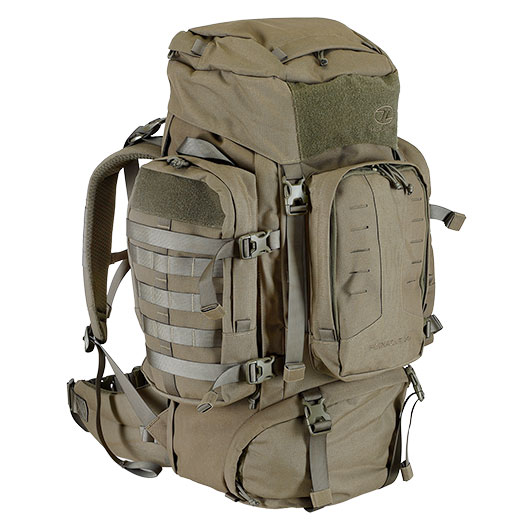 Highlander Rucksack Pinnacle 70 Liter Molle mit abnehmbaren Seitentaschen Ranger Green