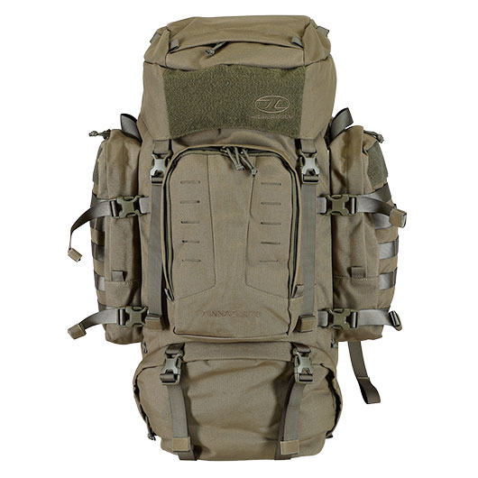 Highlander Rucksack Pinnacle 70 Liter Molle mit abnehmbaren Seitentaschen Ranger Green Bild 1