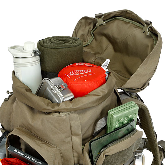 Highlander Rucksack Pinnacle 70 Liter Molle mit abnehmbaren Seitentaschen Ranger Green Bild 10