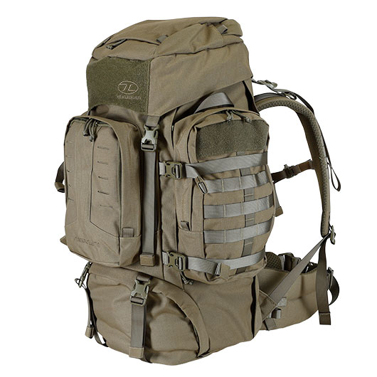 Highlander Rucksack Pinnacle 70 Liter Molle mit abnehmbaren Seitentaschen Ranger Green Bild 2