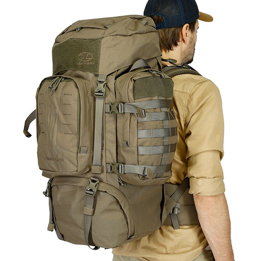 Highlander Rucksack Pinnacle 70 Liter Molle mit abnehmbaren Seitentaschen Ranger Green Bild 8