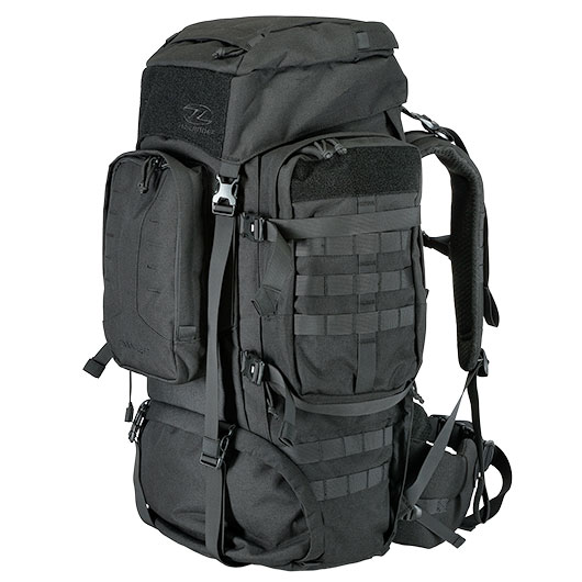 Highlander Rucksack Pinnacle 90 Liter Molle mit abnehmbaren Seitentaschen schwarz Bild 2