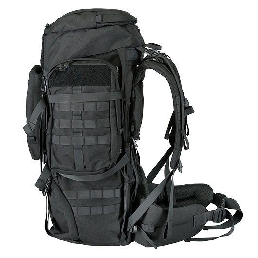 Highlander Rucksack Pinnacle 90 Liter Molle mit abnehmbaren Seitentaschen schwarz Bild 3