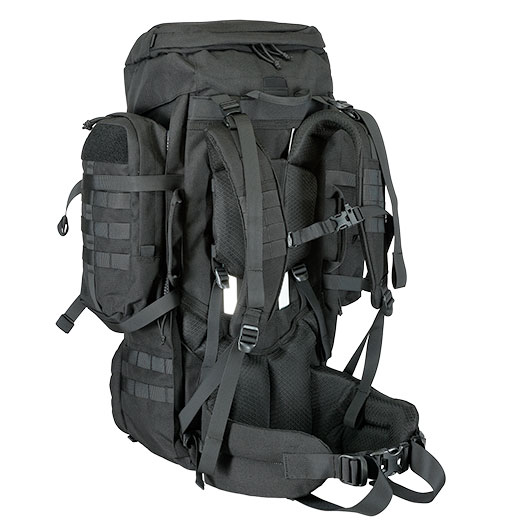 Highlander Rucksack Pinnacle 90 Liter Molle mit abnehmbaren Seitentaschen schwarz Bild 4