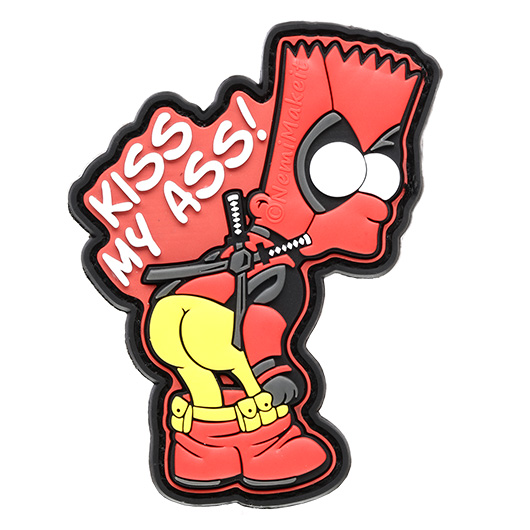 JTG 3D Rubber Patch mit Klettfl�che Kiss my Soft Ass fullcolor - limited Edition