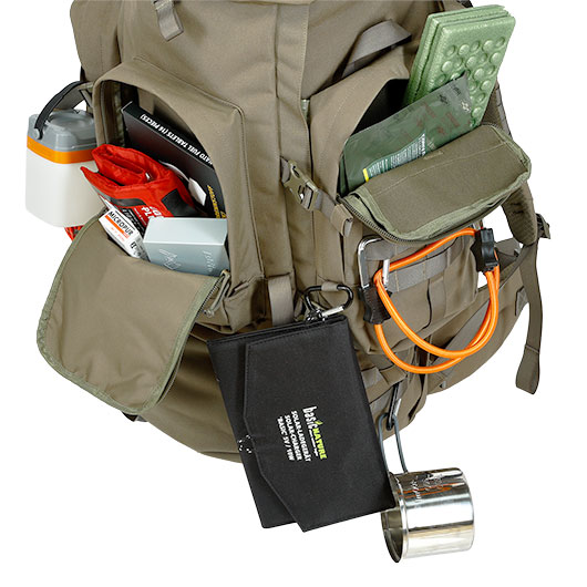 Highlander Rucksack Pinnacle 90 Liter Molle mit abnehmbaren Seitentaschen Ranger Green Bild 11