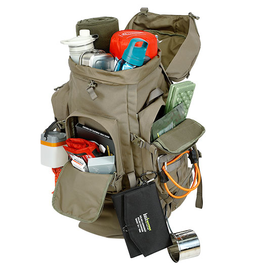 Highlander Rucksack Pinnacle 90 Liter Molle mit abnehmbaren Seitentaschen Ranger Green Bild 9