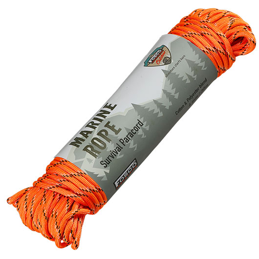 FOSCO  Survival Paracord orange 30m x 4mm