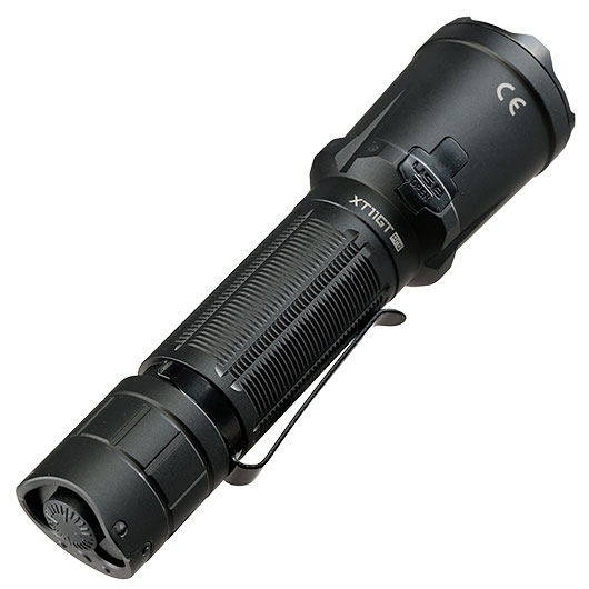 Klarus taktische LED-Taschenlampe XT11GT Pro wasserdicht inkl. Holster, Umh�ngeband und Ladekabel 3300 Lumen schwarz Bild 2