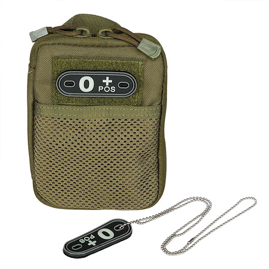 101INC DogTag und Patch mit Klett auf der R�ckseite Blutgruppe 0+ Bild 4