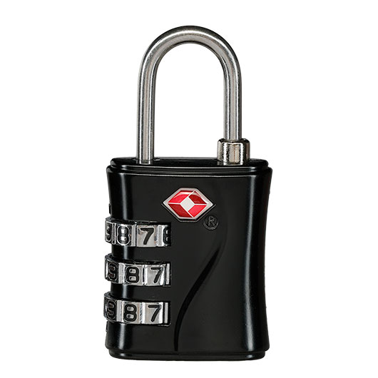 TSA Gep�ckschloss  B�gelschloss 3-stellig schwarz Bild 1