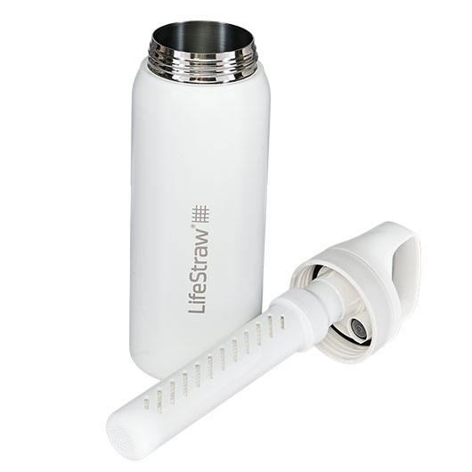 LifeStraw Go Stainless Steel Edelstahl-Trinkflasche mit Wasserfilter vakuumisoliert 700 ml wei� Bild 3