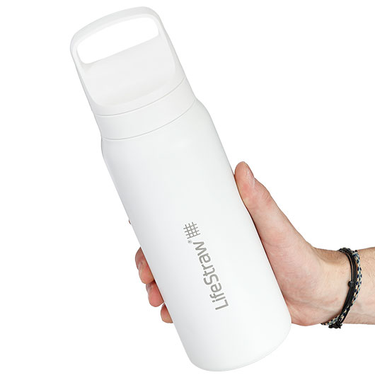 LifeStraw Go Stainless Steel Edelstahl-Trinkflasche mit Wasserfilter vakuumisoliert 700 ml wei� Bild 6