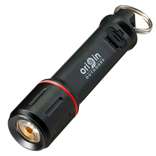 Origin Outdoors Mini LED-Taschenlampe Ultra Lite wiederaufladbar 11 Leuchtmodi inkl. SOS-Funktion 400 Lumen