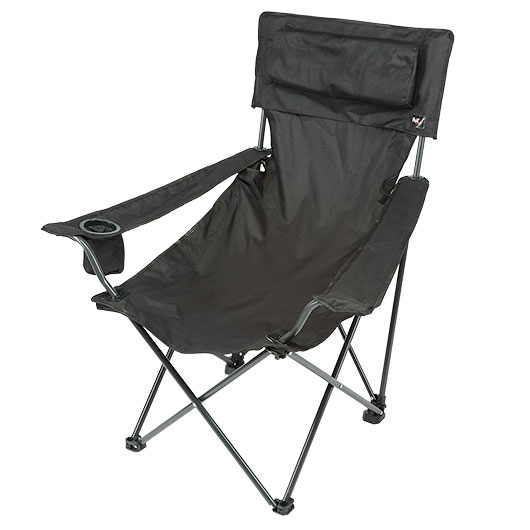 Fox Outdoor Klappstuhl Deluxe mit R�cken- und Armlehne inkl. Getr�nkehalter schwarz Bild 1
