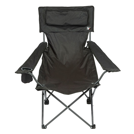 Fox Outdoor Klappstuhl Deluxe mit R�cken- und Armlehne inkl. Getr�nkehalter schwarz Bild 2