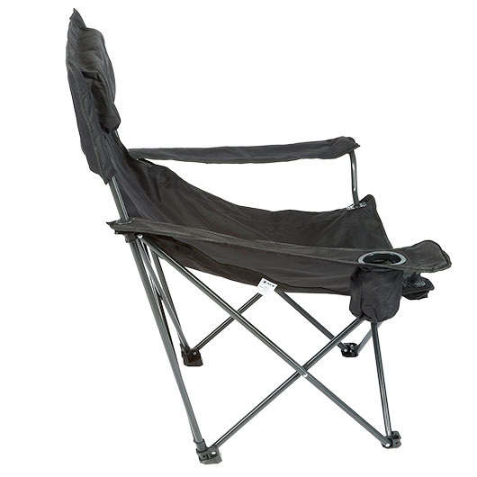 Fox Outdoor Klappstuhl Deluxe mit R�cken- und Armlehne inkl. Getr�nkehalter schwarz Bild 4