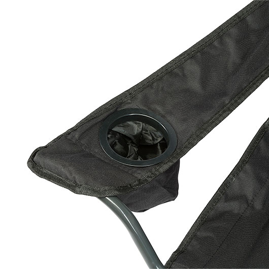 Fox Outdoor Klappstuhl Deluxe mit R�cken- und Armlehne inkl. Getr�nkehalter schwarz Bild 8