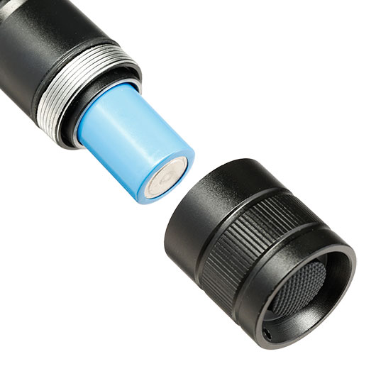 KH-Security Taschenlampe 2in1 Pro Alarm mit Personenalarm wiederaufladbar 3 Leuchtmodi 300 lm schwarz Bild 10