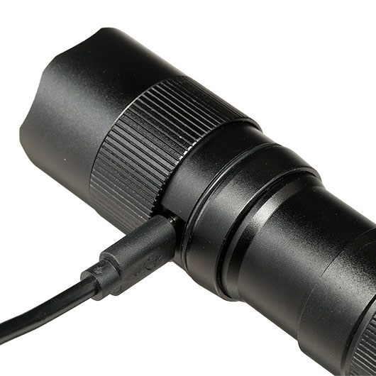KH-Security Taschenlampe 2in1 Pro Alarm mit Personenalarm wiederaufladbar 3 Leuchtmodi 300 lm schwarz Bild 9