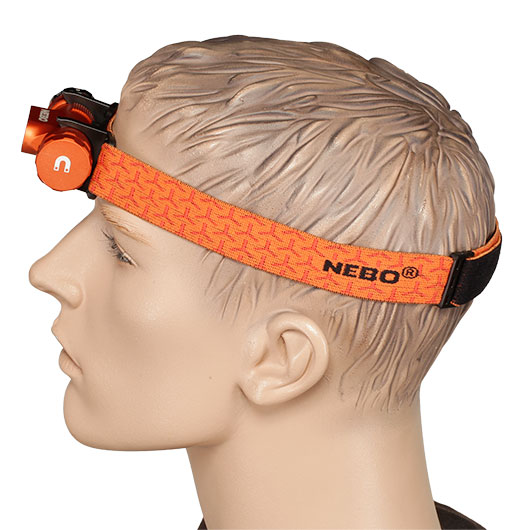 Nebo LED Stirnlampe HL1000 Master Series 1000 Lumen 5 Leuchtmodi wiederaufladbar kupferorange inkl. Kopfband und USB-C-Ladekabel Bild 5