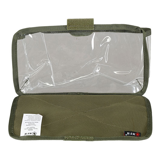 MFH Karten-/Tablet-Tasche klappbar mit Klettr�ckseite transparent oliv Bild 2