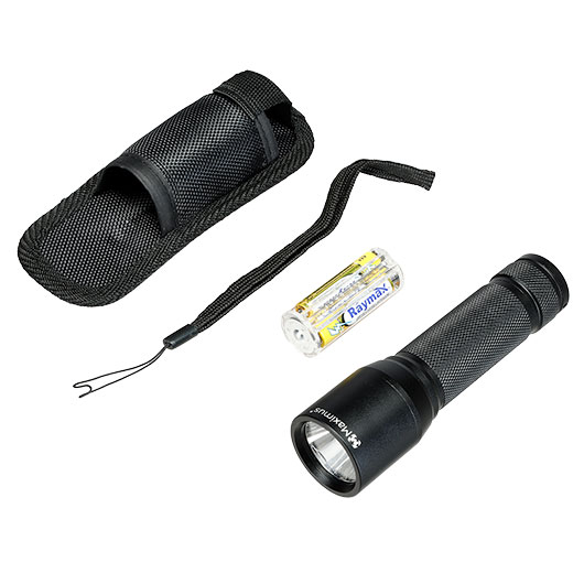 Maximus LED-Taschenlampe M-FL-900 300 Lumen 5W 2 Leuchtstufen Strobe-Funktion inkl. G�rteltasche schwarz Bild 9