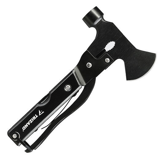 Trizand 17-in-1-Multitool mit  Hammer, Axt, S�ge, Zange uvm. inkl. G�rteltasche schwarz Bild 1