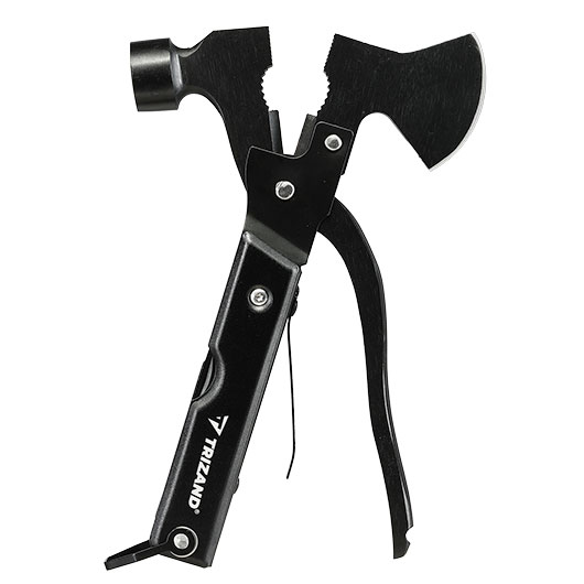 Trizand 17-in-1-Multitool mit  Hammer, Axt, S�ge, Zange uvm. inkl. G�rteltasche schwarz Bild 2