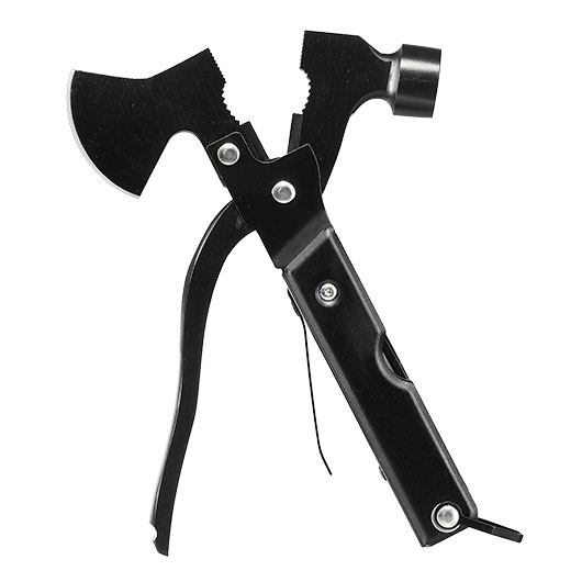 Trizand 17-in-1-Multitool mit  Hammer, Axt, S�ge, Zange uvm. inkl. G�rteltasche schwarz Bild 3
