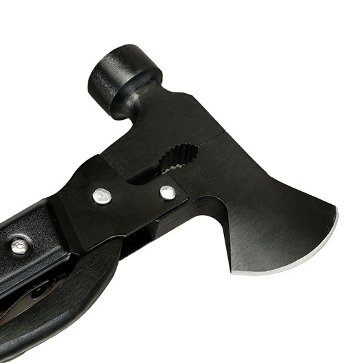 Trizand 17-in-1-Multitool mit  Hammer, Axt, S�ge, Zange uvm. inkl. G�rteltasche schwarz Bild 6
