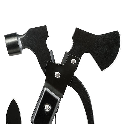 Trizand 17-in-1-Multitool mit  Hammer, Axt, S�ge, Zange uvm. inkl. G�rteltasche schwarz Bild 8