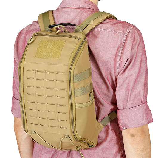 MFH Rucksack Modular 13 Daypack Molle Lasercut 13 Liter coyote tan Bild 10