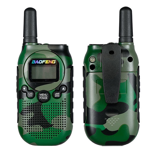 Baofeng Walkie-Talkie-Set BF-T6 bis zu 2 km Reichweite aufladbar mit integrierter Taschenlampe camouflage Bild 1