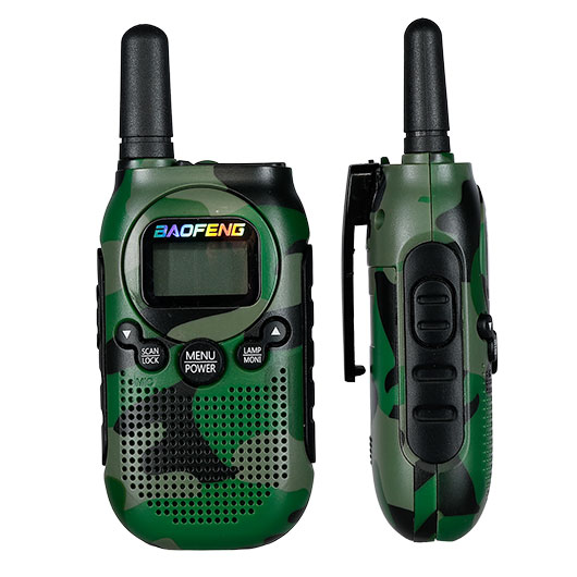 Baofeng Walkie-Talkie-Set BF-T6 bis zu 2 km Reichweite aufladbar mit integrierter Taschenlampe camouflage Bild 2