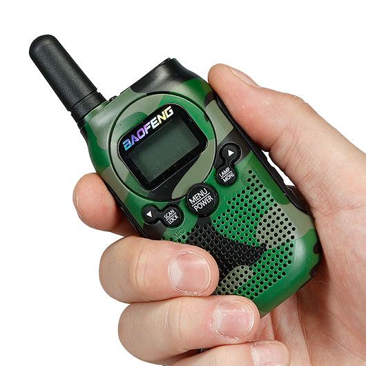 Baofeng Walkie-Talkie-Set BF-T6 bis zu 2 km Reichweite aufladbar mit integrierter Taschenlampe camouflage Bild 3