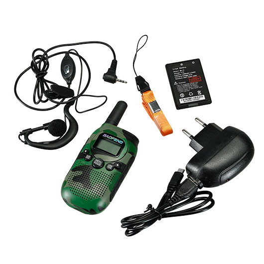 Baofeng Walkie-Talkie-Set BF-T6 bis zu 2 km Reichweite aufladbar mit integrierter Taschenlampe camouflage Bild 4