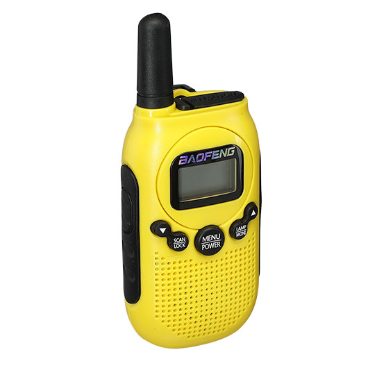 Baofeng Walkie-Talkie-Set BF-T6 bis zu 2 km Reichweite aufladbar mit integrierter Taschenlampe gelb Bild 5