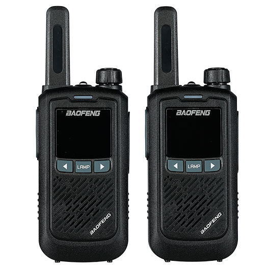 Baofeng Walkie-Talkie-Set BF-T17 bis zu 8 km Reichweite aufladbar mit integrierter Taschenlampe schwarz