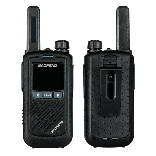 Baofeng Walkie-Talkie-Set BF-T17 bis zu 8 km Reichweite aufladbar mit integrierter Taschenlampe schwarz Bild 1